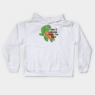 Slow And Steady Wins The Race - Cute Turtle Gift Kids Hoodie